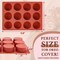 Round Silicone Molds 2 PCS, 12-Cavity 2.1" Cylinder Chocolate Covered Cookie Mold, Food Grade Non-Stick Baking Moulds Compatible Oreos Candy Handmade Soap Pudding Jello Mini Cake Jelly Brownie